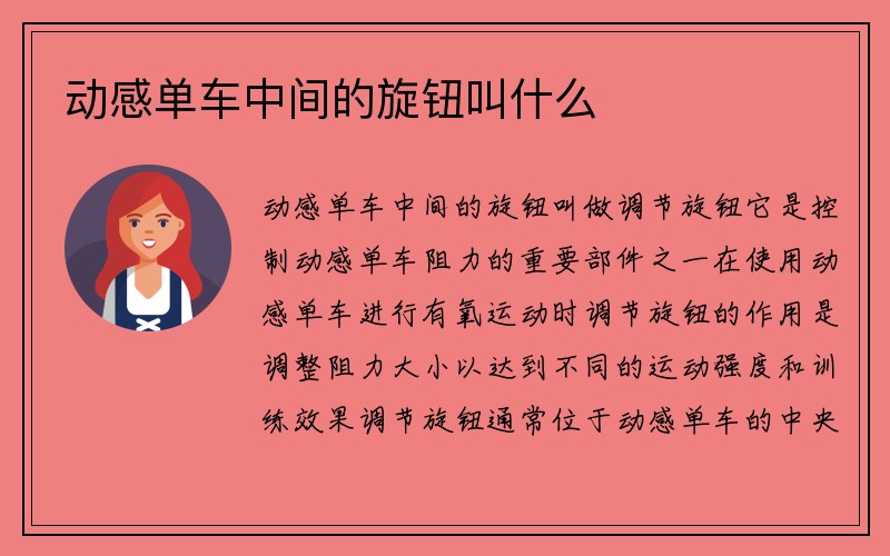 动感单车中间的旋钮叫什么